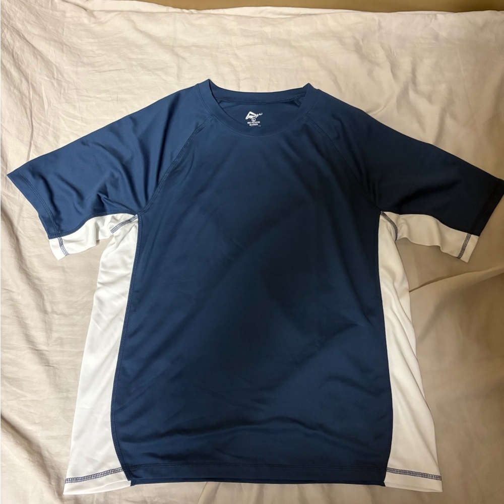 Okami Blue and White Short Sleeve Shirt